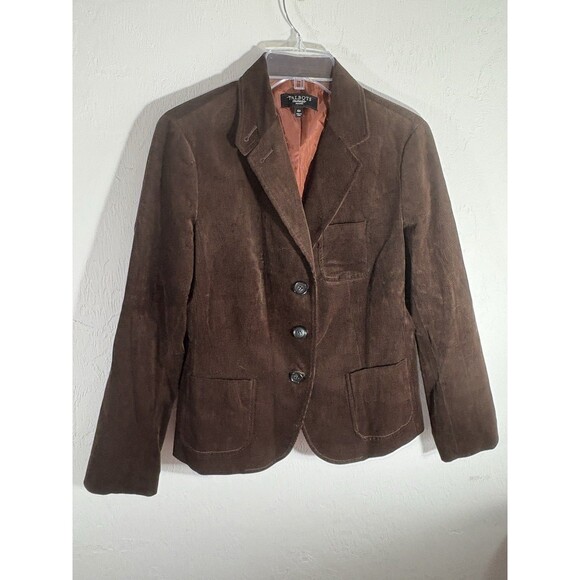 Talbots Jackets & Blazers - Talbots Woman’s Petite Sz 10P Corduroy Brown Jacket, Lined 3 Buttons, Pockets